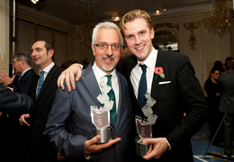 Alan Hollinghurst and Dan Stevens 